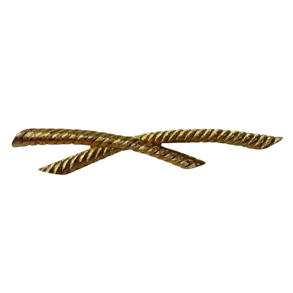Christian Dior Brooch, Rope Twist, Gold, Vintage, Women's